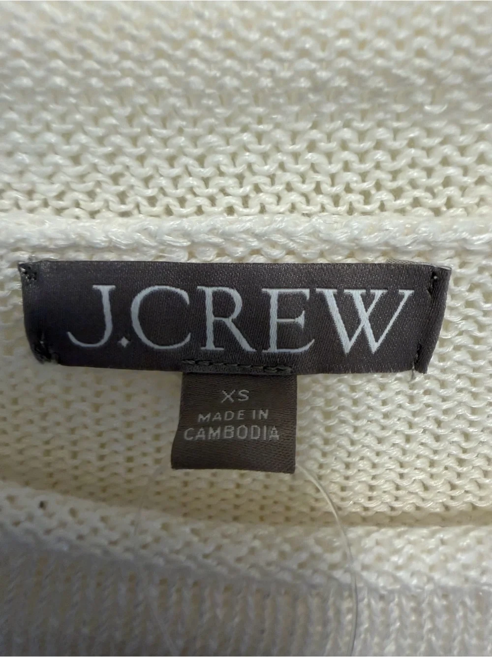 J. Crew ivory Summer Rollneck™ sweater in linen blend Size XS